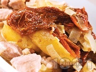 Рецепта Бърза яхния от пилешко месо от бут с пресни картофи и пащърнак в тенджера под налягане
